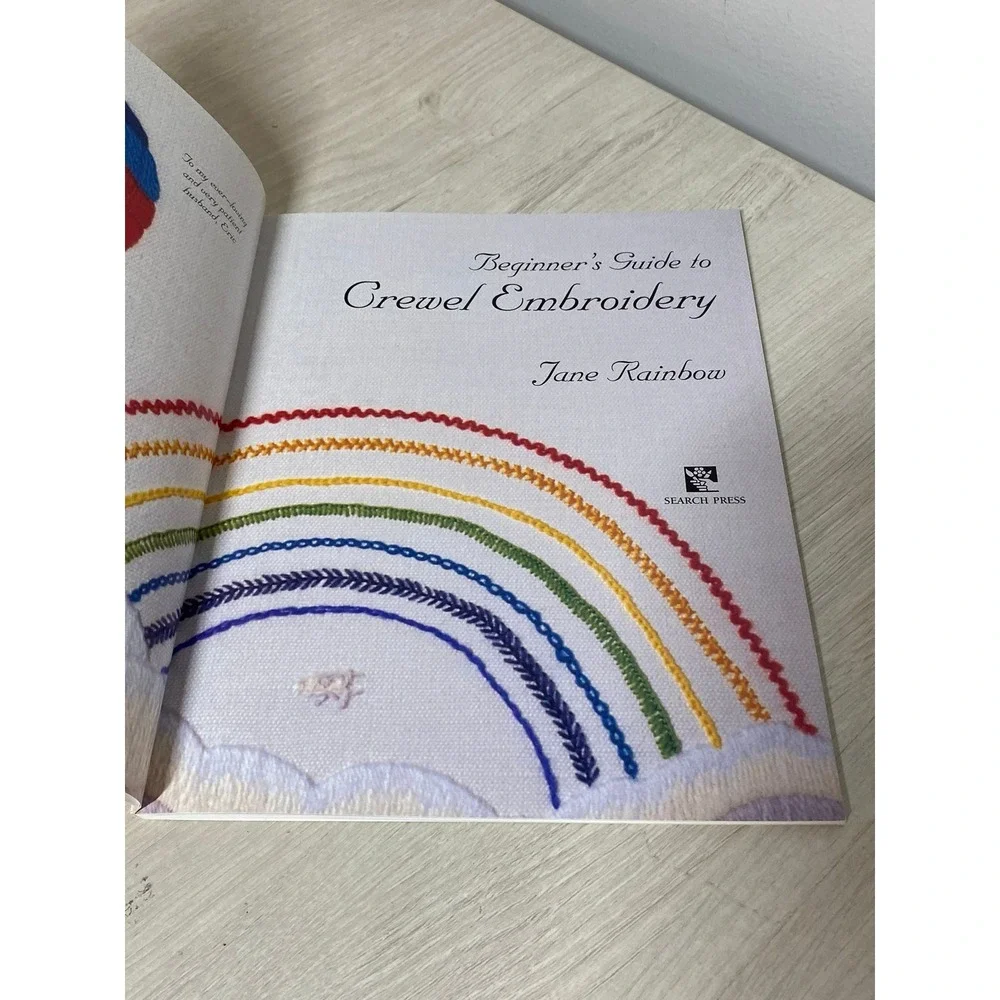 Lot of Three VTG Crewel Embroidery PB Audrey Francini Jane Rainbow Mildred Davis